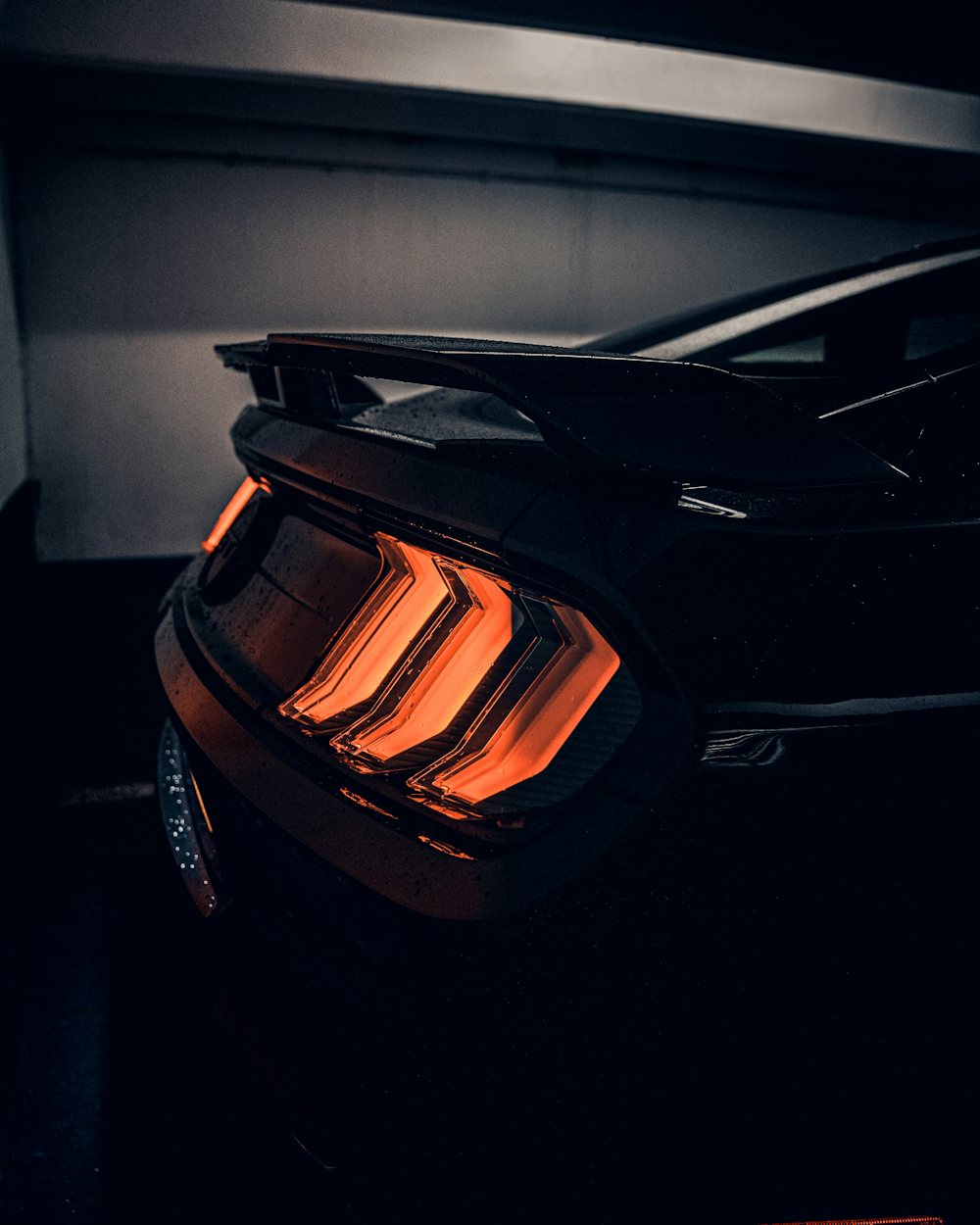 Close-up of a luxury car's detailed bodywork and paint